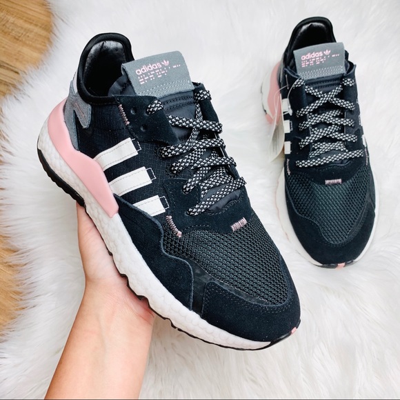 Adidas Originals Nite Jogger Black White Pink - Picture 2 of 6